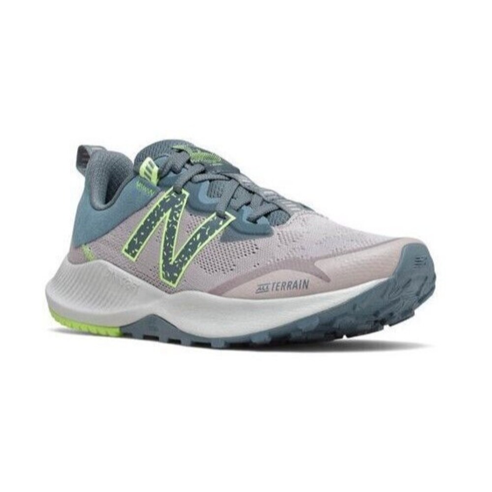 Womens New Balance DynaSoft Nitrelv4 Trail Runner Grey/Blue/Lime 9.5